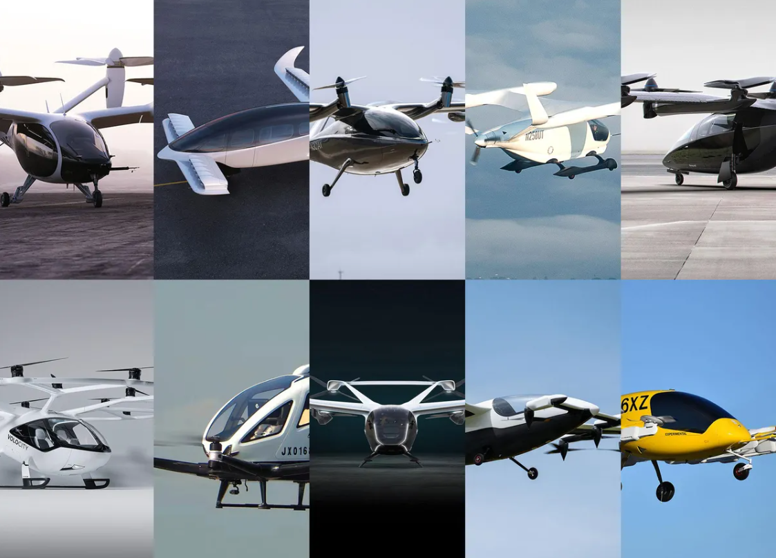 Images of evtol aircraft. Schatz Bearing manufactures quality bearings used for a number of applications within evtol aircraft.
